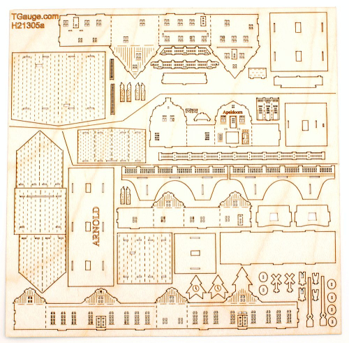 Set of houses railway station